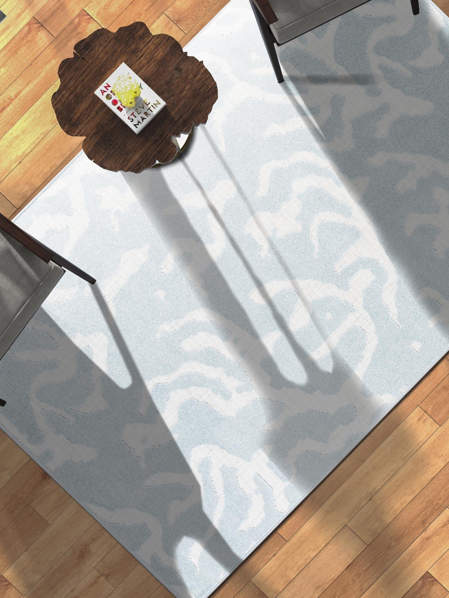 Light Blue 6' 1 x 9' Sabrina Soto Outdoor Rectangle Area Rug Weather Resistant for Patio, Deck, Terrace, Balcony, Porch Durable Carpet for Exterior Home Design for Sale at Rug Engine