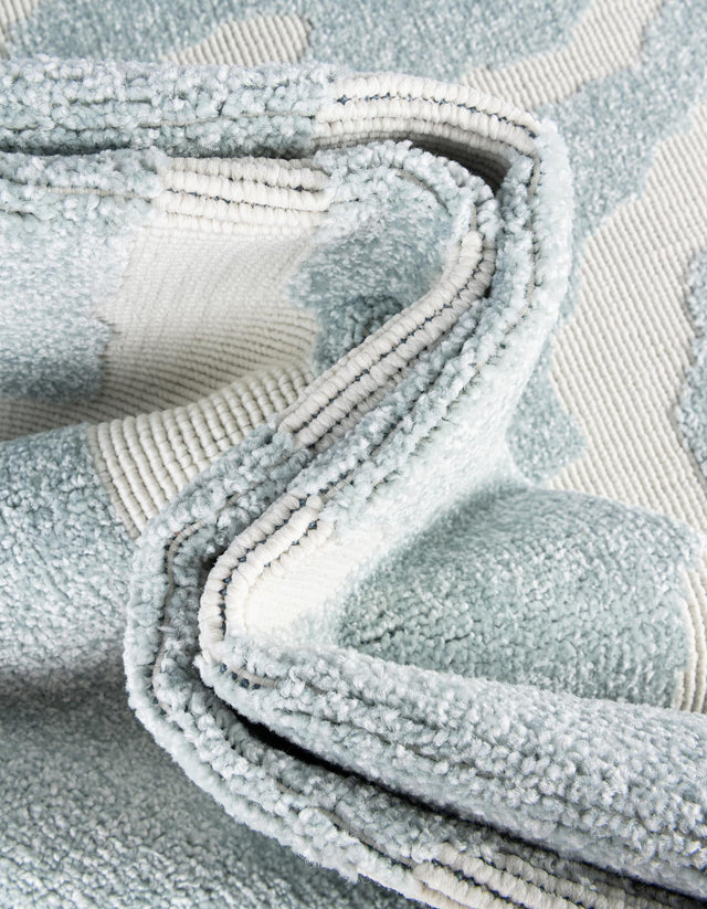 Light Blue 7' 10 x 10' Sabrina Soto Outdoor Rectangle Area Rug Weather Resistant for Patio, Deck, Terrace, Balcony, Porch Durable Carpet for Exterior Home Design for Sale at Rug Engine