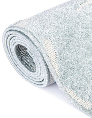 Light Blue 7' 10 x 10' Sabrina Soto Outdoor Rectangle Area Rug Weather Resistant for Patio, Deck, Terrace, Balcony, Porch Durable Carpet for Exterior Home Design for Sale at Rug Engine