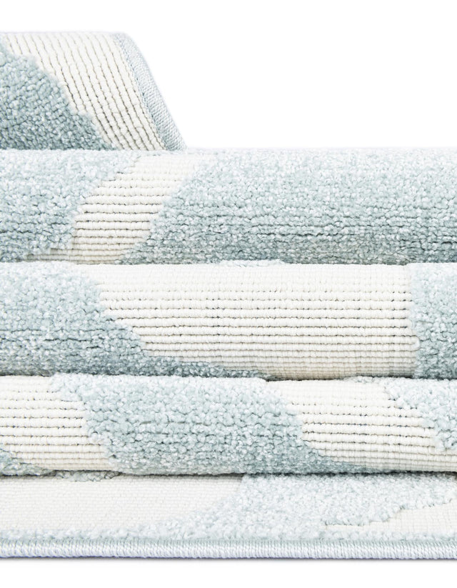 Light Blue 2' x 8' Sabrina Soto Outdoor Runner Area Rug Weather Resistant for Patio, Deck, Terrace, Balcony, Porch Durable Carpet for Exterior Home Design for Sale at Rug Engine