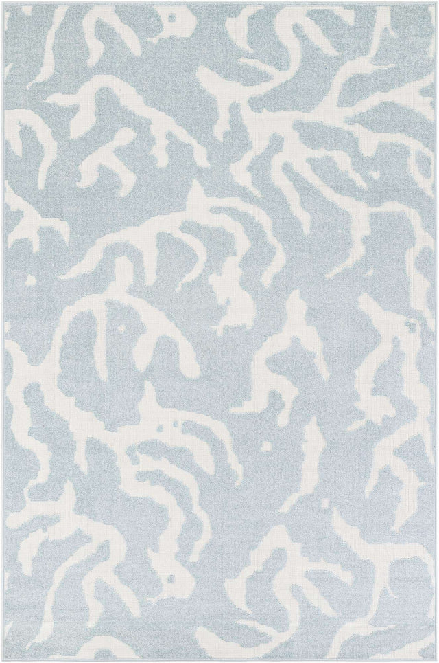 Light Blue 6' 1 x 9' Sabrina Soto Outdoor Rectangle Area Rug Weather Resistant for Patio, Deck, Terrace, Balcony, Porch Durable Carpet for Exterior Home Design for Sale at Rug Engine