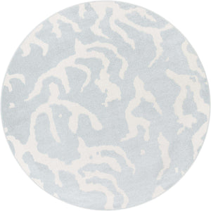 Light Blue 7' 10 x 7' 10 Sabrina Soto Outdoor Round Area Rug Weather Resistant for Patio, Deck, Terrace, Balcony, Porch Durable Carpet for Exterior Home Design for Sale at Rug Engine
