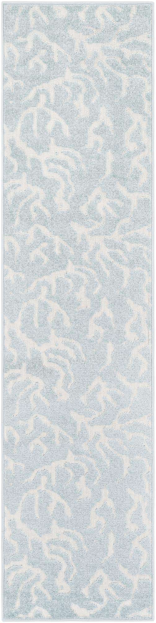 Light Blue 2' x 8' Sabrina Soto Outdoor Runner Area Rug Weather Resistant for Patio, Deck, Terrace, Balcony, Porch Durable Carpet for Exterior Home Design for Sale at Rug Engine