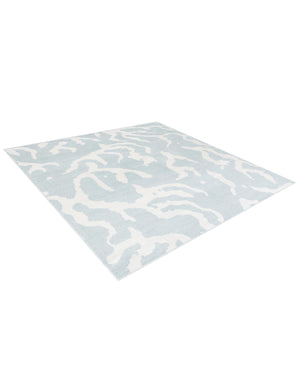Light Blue 7' 10 x 7' 10 Sabrina Soto Outdoor Square Area Rug Weather Resistant for Patio, Deck, Terrace, Balcony, Porch Durable Carpet for Exterior Home Design for Sale at Rug Engine
