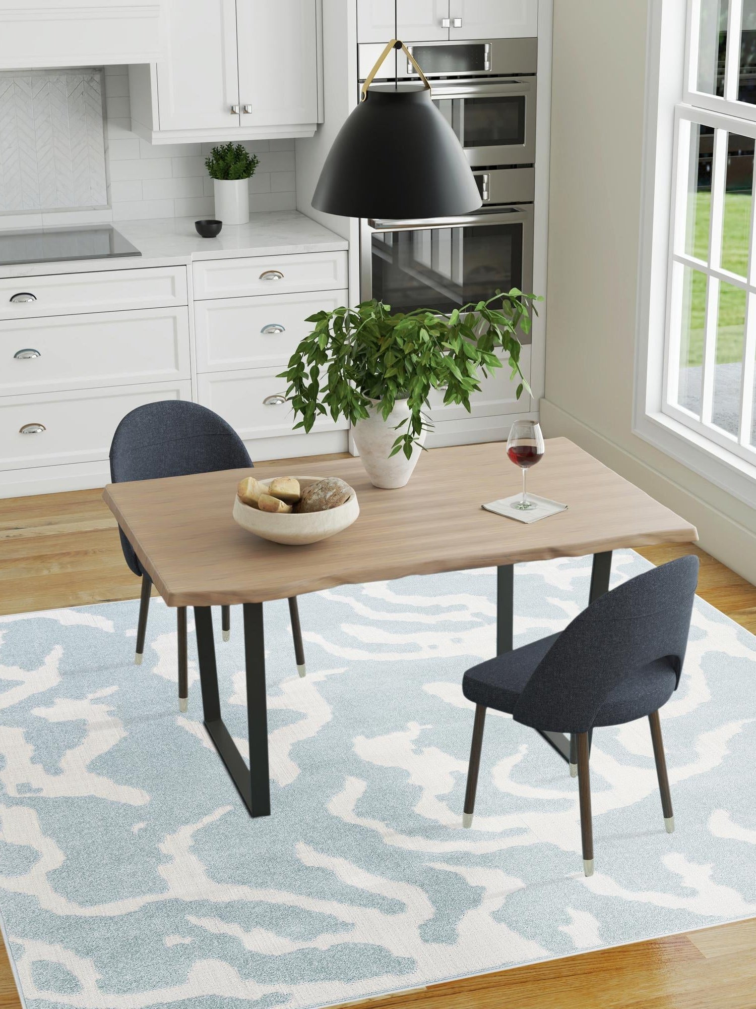 Light Blue 10' x 10' Sabrina Soto Outdoor Square Area Rug Weather Resistant for Patio, Deck, Terrace, Balcony, Porch Durable Carpet for Exterior Home Design for Sale at Rug Engine