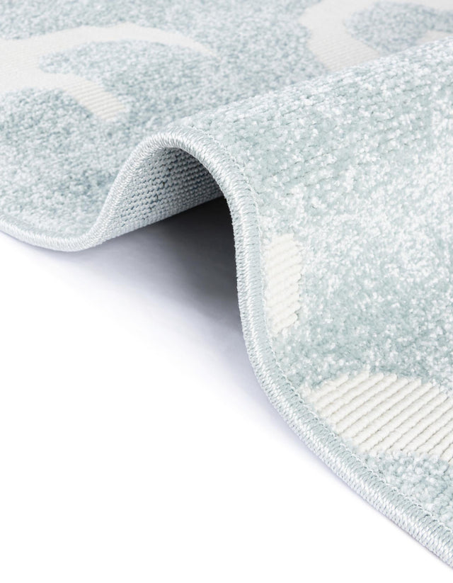 Light Blue 7' 10 x 7' 10 Sabrina Soto Outdoor Square Area Rug Weather Resistant for Patio, Deck, Terrace, Balcony, Porch Durable Carpet for Exterior Home Design for Sale at Rug Engine