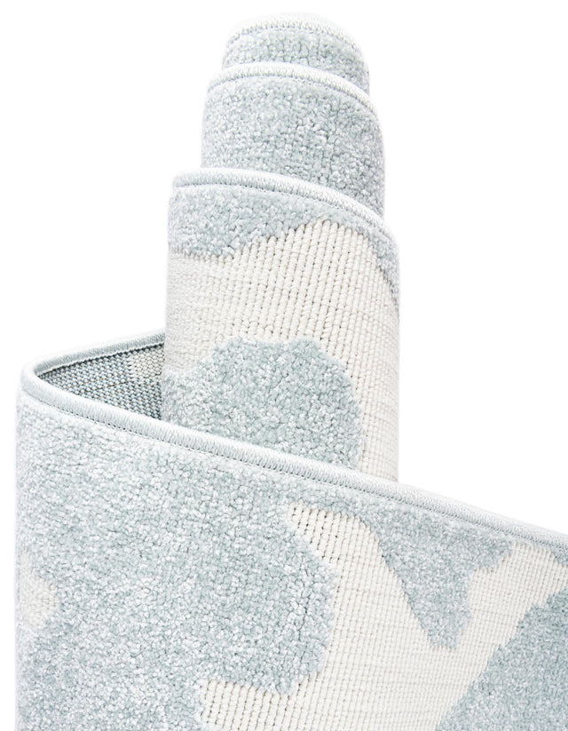 Light Blue 7' 10 x 7' 10 Sabrina Soto Outdoor Square Area Rug Weather Resistant for Patio, Deck, Terrace, Balcony, Porch Durable Carpet for Exterior Home Design for Sale at Rug Engine