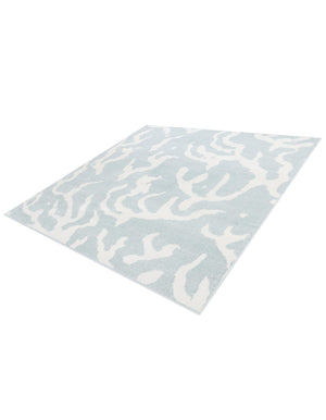 Light Blue 7' 10 x 7' 10 Sabrina Soto Outdoor Square Area Rug Weather Resistant for Patio, Deck, Terrace, Balcony, Porch Durable Carpet for Exterior Home Design for Sale at Rug Engine