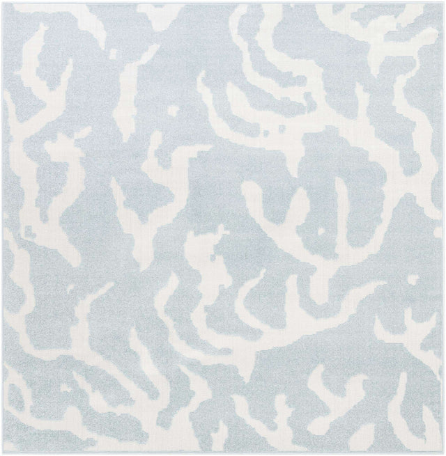 Light Blue 7' 10 x 7' 10 Sabrina Soto Outdoor Square Area Rug Weather Resistant for Patio, Deck, Terrace, Balcony, Porch Durable Carpet for Exterior Home Design for Sale at Rug Engine