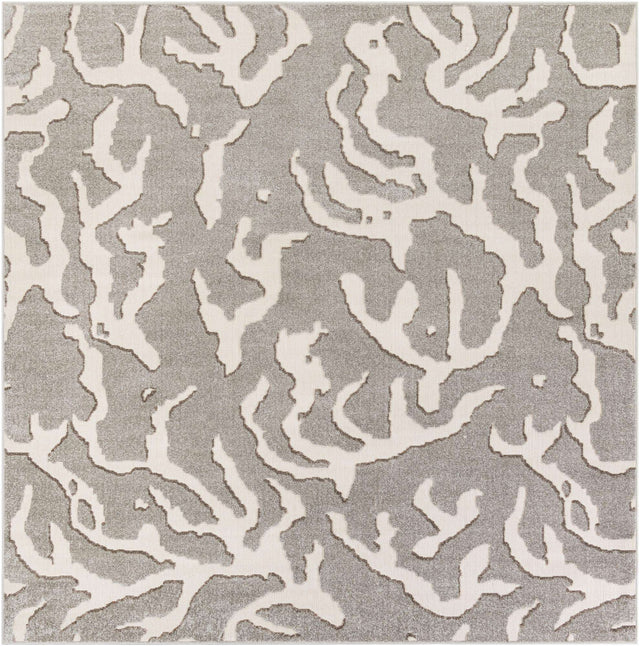 Gray 10' x 10' Sabrina Soto Outdoor Square Area Rug Weather Resistant for Patio, Deck, Terrace, Balcony, Porch Durable Carpet for Exterior Home Design for Sale at Rug Engine