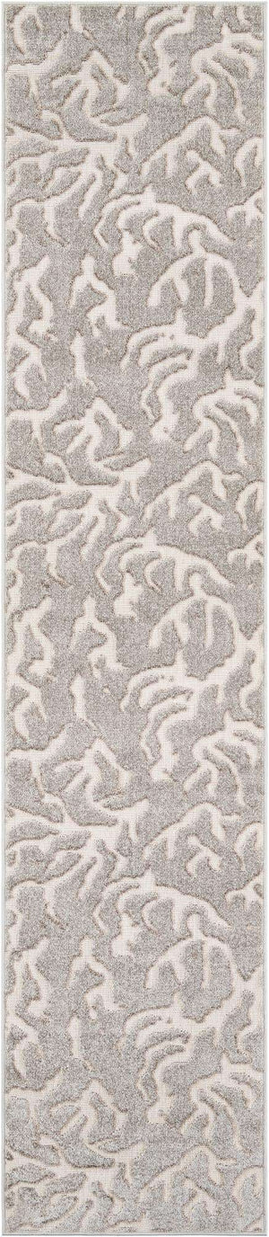 Gray 2' 7 x 12' Sabrina Soto Outdoor Runner Area Rug Weather Resistant for Patio, Deck, Terrace, Balcony, Porch Durable Carpet for Exterior Home Design for Sale at Rug Engine