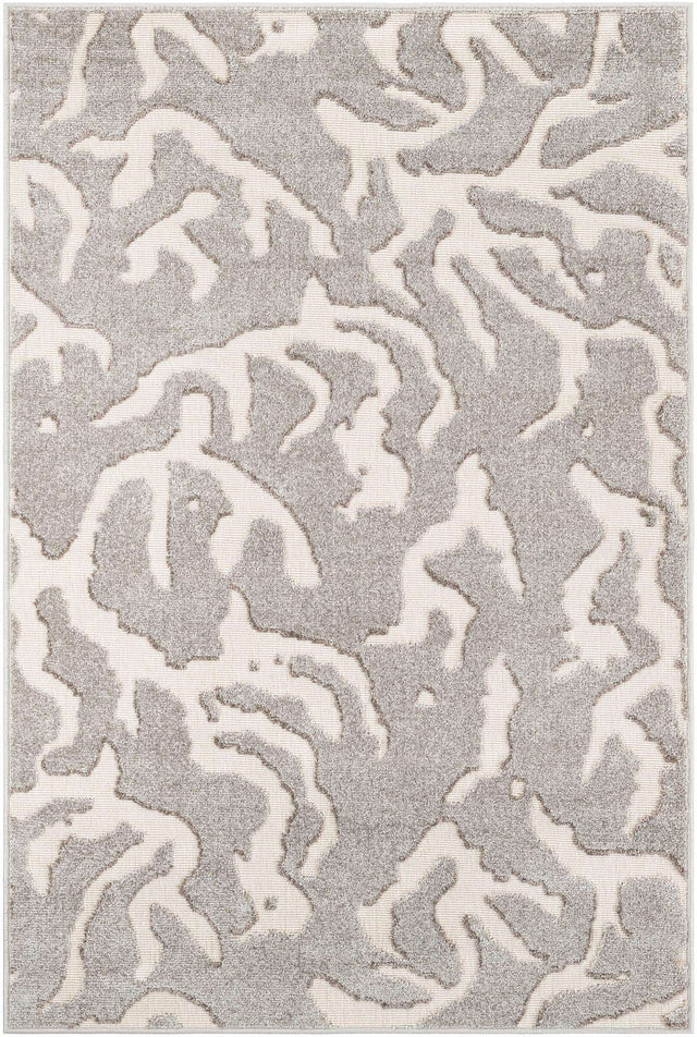 Gray 4' 1 x 6' 1 Sabrina Soto Outdoor Rectangle Area Rug Weather Resistant for Patio, Deck, Terrace, Balcony, Porch Durable Carpet for Exterior Home Design for Sale at Rug Engine