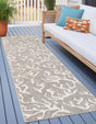 Gray 2' x 6' 1 Sabrina Soto Outdoor Runner Area Rug Weather Resistant for Patio, Deck, Terrace, Balcony, Porch Durable Carpet for Exterior Home Design for Sale at Rug Engine