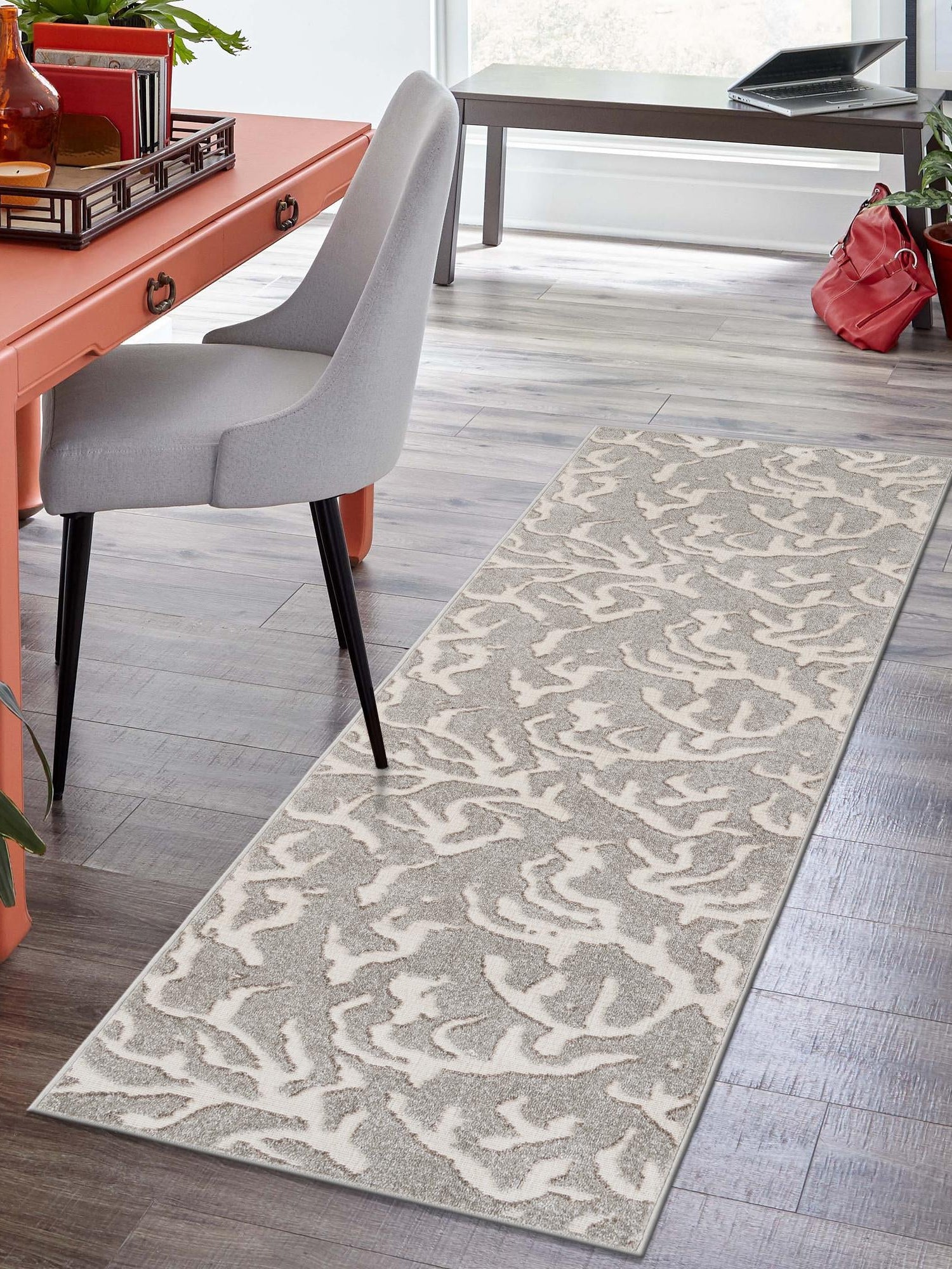 Gray 2' x 8' Sabrina Soto Outdoor Runner Area Rug Weather Resistant for Patio, Deck, Terrace, Balcony, Porch Durable Carpet for Exterior Home Design for Sale at Rug Engine