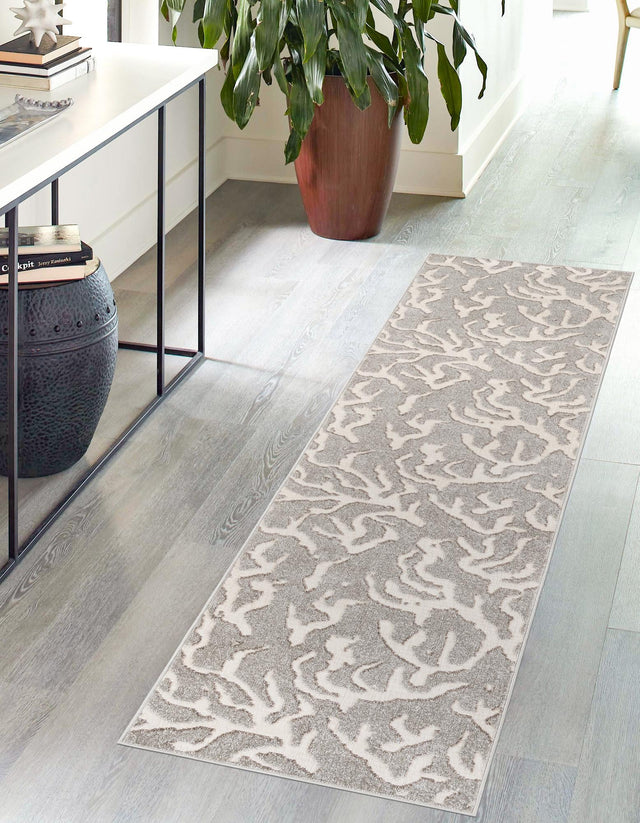 Gray 2' x 8' Sabrina Soto Outdoor Runner Area Rug Weather Resistant for Patio, Deck, Terrace, Balcony, Porch Durable Carpet for Exterior Home Design for Sale at Rug Engine