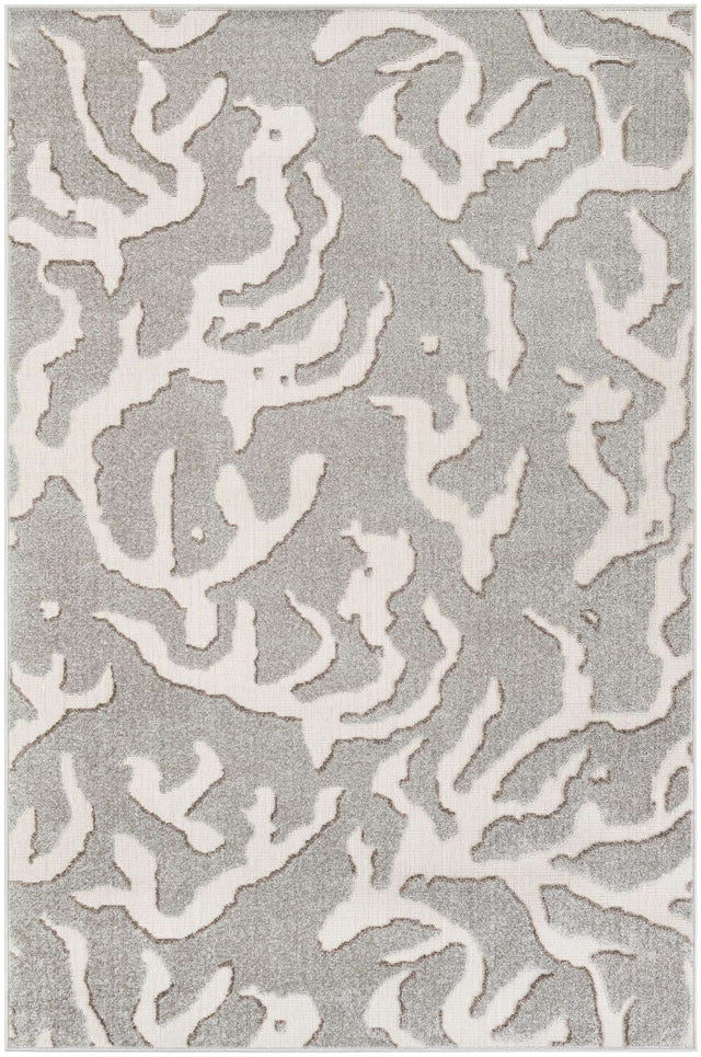 Gray 6' 1 x 9' Sabrina Soto Outdoor Rectangle Area Rug Weather Resistant for Patio, Deck, Terrace, Balcony, Porch Durable Carpet for Exterior Home Design for Sale at Rug Engine