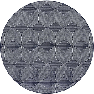 Navy Blue 10' x 10' Sabrina Soto Outdoor Round Area Rug Weather Resistant for Patio, Deck, Terrace, Balcony, Porch Durable Carpet for Exterior Home Design for Sale at Rug Engine
