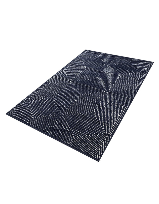 Navy Blue 4' 1 x 6' 1 Sabrina Soto Outdoor Rectangle Area Rug Weather Resistant for Patio, Deck, Terrace, Balcony, Porch Durable Carpet for Exterior Home Design for Sale at Rug Engine