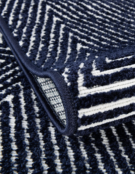 Navy Blue 3' 1 x 3' 1 Sabrina Soto Outdoor Round Area Rug Weather Resistant for Patio, Deck, Terrace, Balcony, Porch Durable Carpet for Exterior Home Design for Sale at Rug Engine