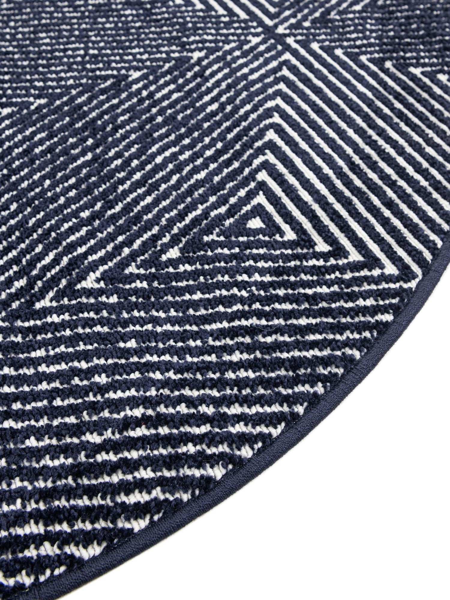 Navy Blue 3' 1 x 3' 1 Sabrina Soto Outdoor Round Area Rug Weather Resistant for Patio, Deck, Terrace, Balcony, Porch Durable Carpet for Exterior Home Design for Sale at Rug Engine