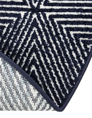 Navy Blue 5' 1 x 5' 1 Sabrina Soto Outdoor Round Area Rug Weather Resistant for Patio, Deck, Terrace, Balcony, Porch Durable Carpet for Exterior Home Design for Sale at Rug Engine