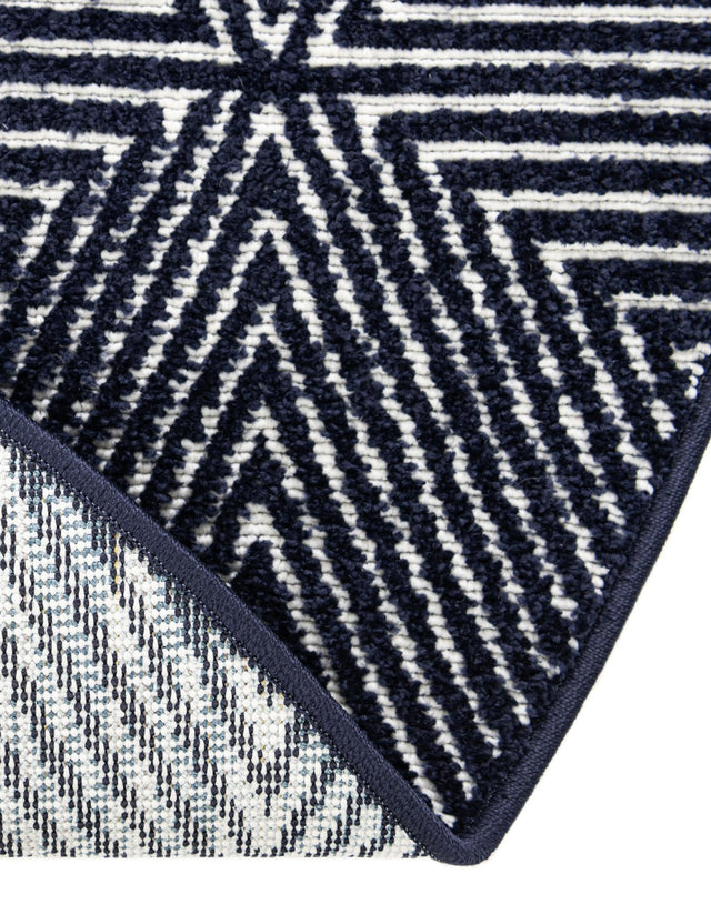 Navy Blue 3' 1 x 3' 1 Sabrina Soto Outdoor Round Area Rug Weather Resistant for Patio, Deck, Terrace, Balcony, Porch Durable Carpet for Exterior Home Design for Sale at Rug Engine