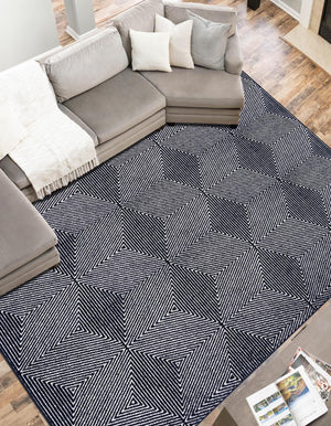 Navy Blue 9' x 12' Sabrina Soto Outdoor Rectangle Rug