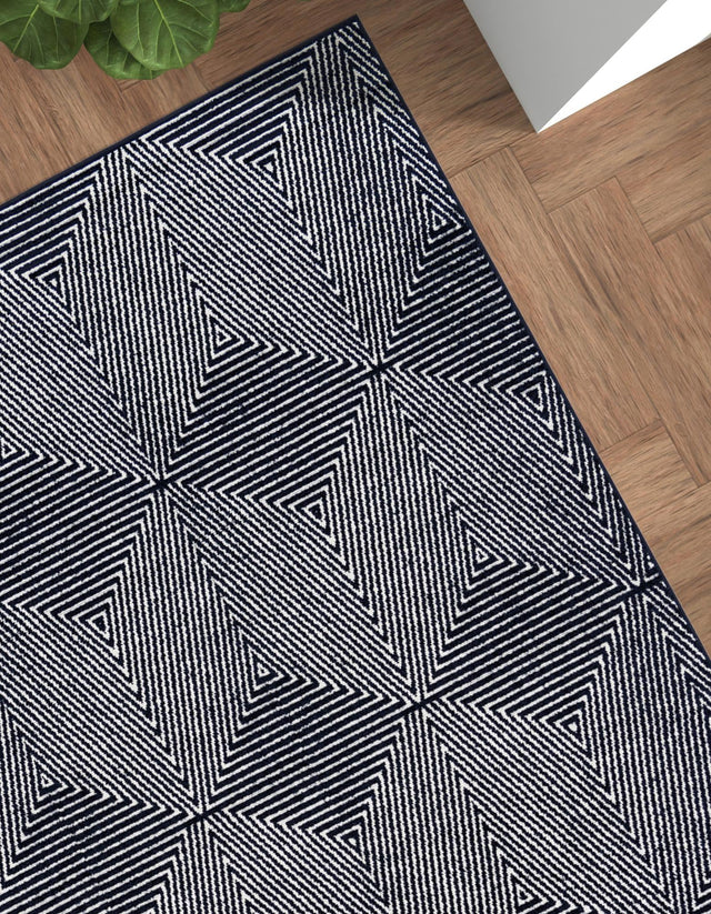 Navy Blue 5' 1 x 8' Sabrina Soto Outdoor Rectangle Area Rug Weather Resistant for Patio, Deck, Terrace, Balcony, Porch Durable Carpet for Exterior Home Design for Sale at Rug Engine