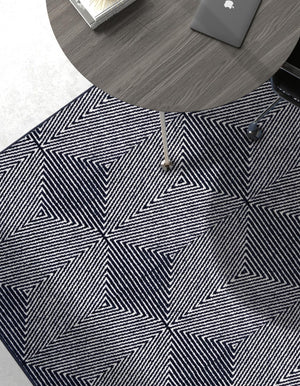 Navy Blue 4' 1 x 6' 1 Sabrina Soto Outdoor Rectangle Area Rug Weather Resistant for Patio, Deck, Terrace, Balcony, Porch Durable Carpet for Exterior Home Design for Sale at Rug Engine