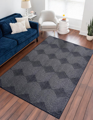 Navy Blue 4' 1 x 6' 1 Sabrina Soto Outdoor Rectangle Area Rug Weather Resistant for Patio, Deck, Terrace, Balcony, Porch Durable Carpet for Exterior Home Design for Sale at Rug Engine