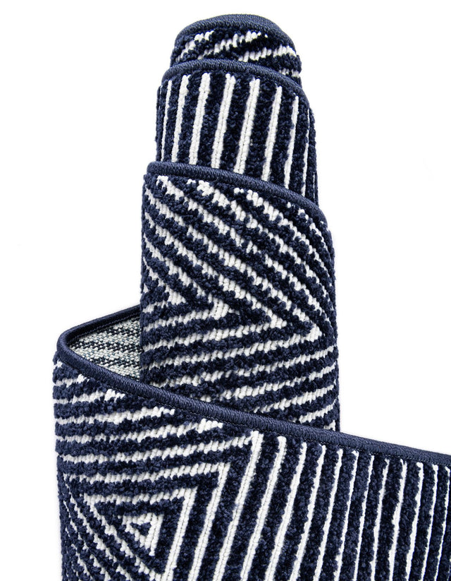 Navy Blue 4' 1 x 6' 1 Sabrina Soto Outdoor Rectangle Area Rug Weather Resistant for Patio, Deck, Terrace, Balcony, Porch Durable Carpet for Exterior Home Design for Sale at Rug Engine