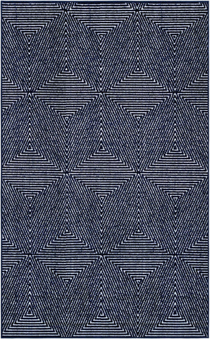 Navy Blue 5' 1 x 8' Sabrina Soto Outdoor Rectangle Area Rug Weather Resistant for Patio, Deck, Terrace, Balcony, Porch Durable Carpet for Exterior Home Design for Sale at Rug Engine