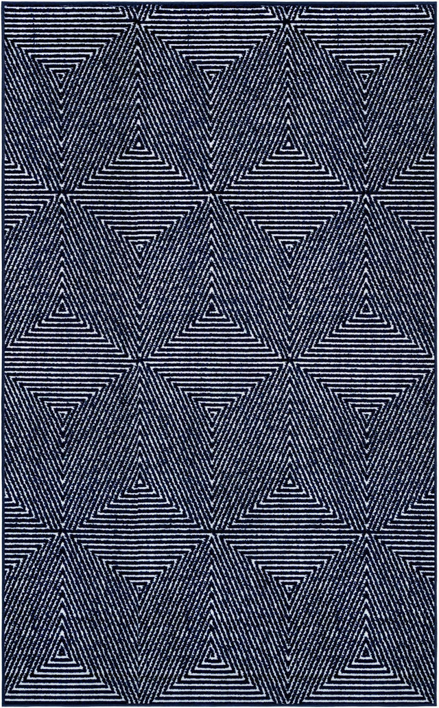 Navy Blue 5' 1 x 8' Sabrina Soto Outdoor Rectangle Area Rug Weather Resistant for Patio, Deck, Terrace, Balcony, Porch Durable Carpet for Exterior Home Design for Sale at Rug Engine