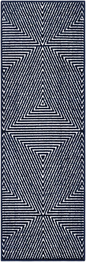 Navy Blue 2' x 6' 1 Sabrina Soto Outdoor Runner Area Rug Weather Resistant for Patio, Deck, Terrace, Balcony, Porch Durable Carpet for Exterior Home Design for Sale at Rug Engine