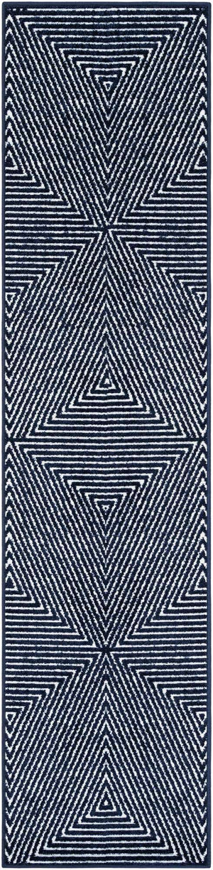 Navy Blue 2' x 8' Sabrina Soto Outdoor Runner Area Rug Weather Resistant for Patio, Deck, Terrace, Balcony, Porch Durable Carpet for Exterior Home Design for Sale at Rug Engine
