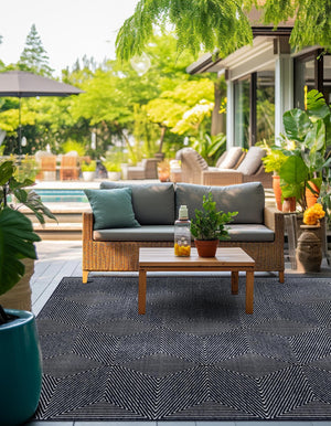 Navy Blue 7' 10 x 7' 10 Sabrina Soto Outdoor Square Area Rug Weather Resistant for Patio, Deck, Terrace, Balcony, Porch Durable Carpet for Exterior Home Design for Sale at Rug Engine