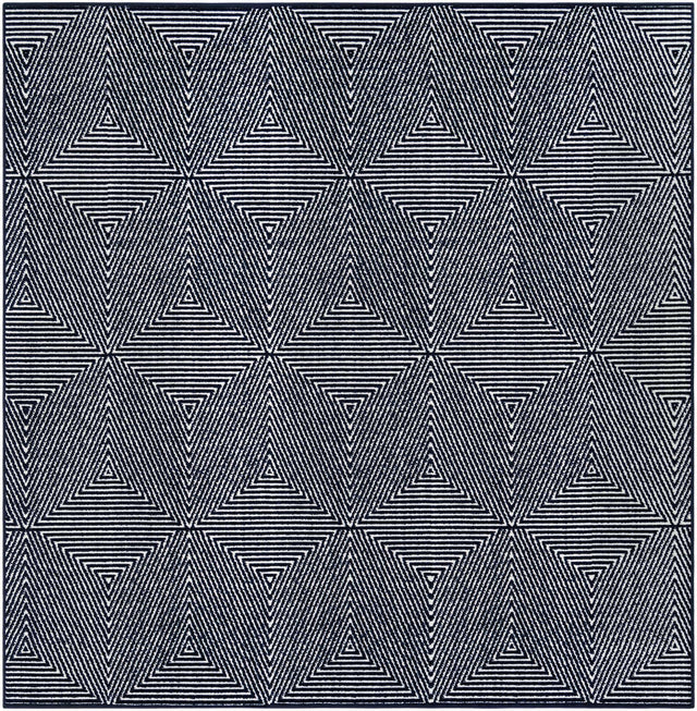 Navy Blue 7' 10 x 7' 10 Sabrina Soto Outdoor Square Area Rug Weather Resistant for Patio, Deck, Terrace, Balcony, Porch Durable Carpet for Exterior Home Design for Sale at Rug Engine
