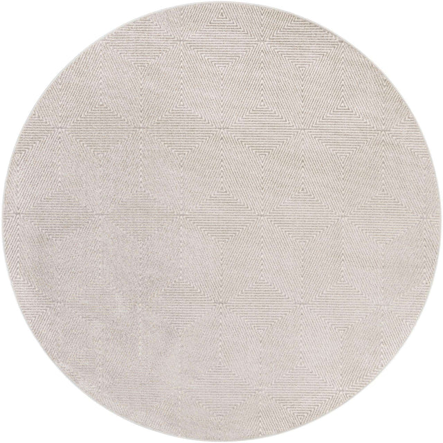 Gray 10' x 10' Sabrina Soto Outdoor Round Area Rug Weather Resistant for Patio, Deck, Terrace, Balcony, Porch Durable Carpet for Exterior Home Design for Sale at Rug Engine