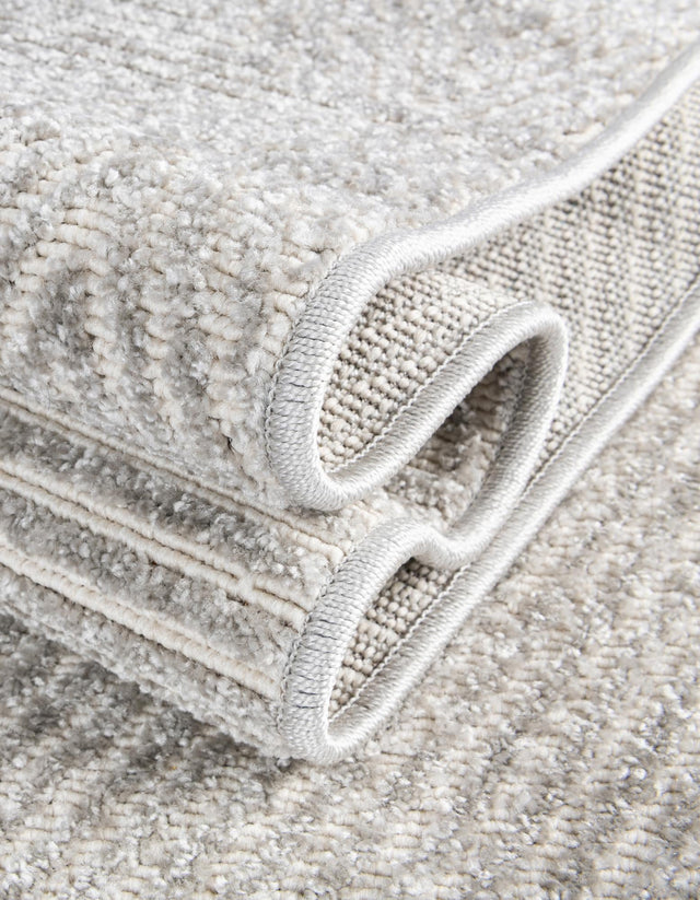 Gray 7' 10 x 7' 10 Sabrina Soto Outdoor Round Area Rug Weather Resistant for Patio, Deck, Terrace, Balcony, Porch Durable Carpet for Exterior Home Design for Sale at Rug Engine