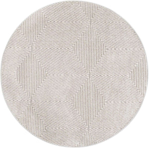 Gray 5' 1 x 5' 1 Sabrina Soto Outdoor Round Area Rug Weather Resistant for Patio, Deck, Terrace, Balcony, Porch Durable Carpet for Exterior Home Design for Sale at Rug Engine