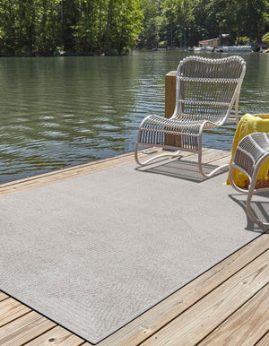 Gray 6' 1 x 9' Sabrina Soto Outdoor Rectangle Rug