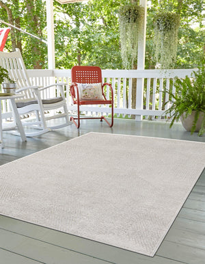 Gray 6' 1 x 9' Sabrina Soto Outdoor Rectangle Rug