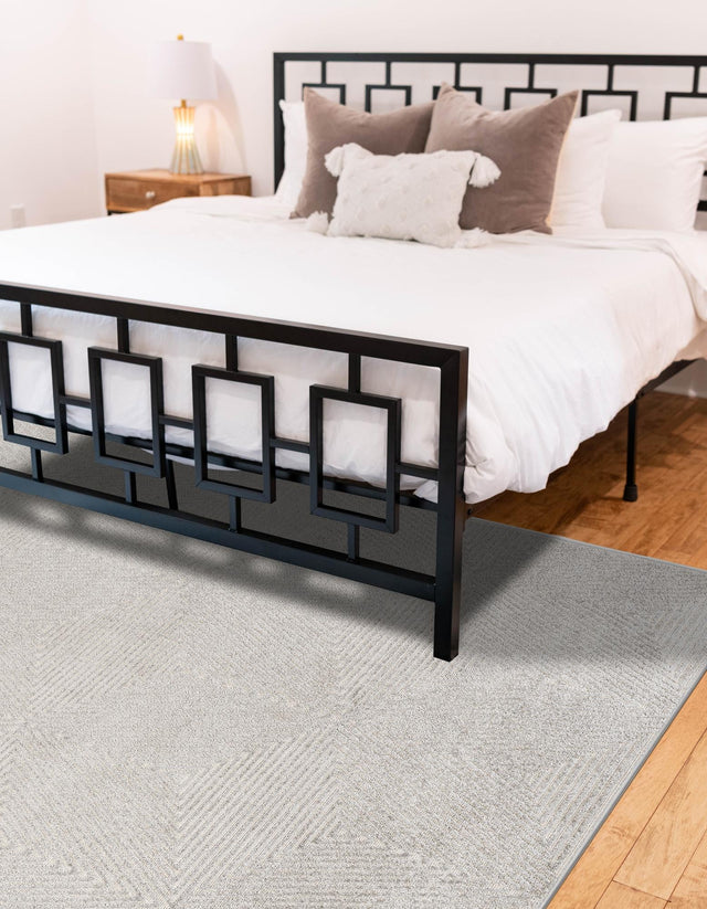 Gray 6' 1 x 9' Sabrina Soto Outdoor Rectangle Rug