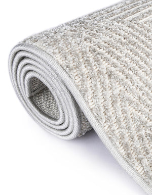 Gray 4' 1 x 6' 1 Sabrina Soto Outdoor Rectangle Area Rug Weather Resistant for Patio, Deck, Terrace, Balcony, Porch Durable Carpet for Exterior Home Design for Sale at Rug Engine