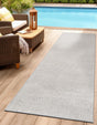 Gray 2' 7 x 10' Sabrina Soto Outdoor Runner Area Rug Weather Resistant for Patio, Deck, Terrace, Balcony, Porch Durable Carpet for Exterior Home Design for Sale at Rug Engine