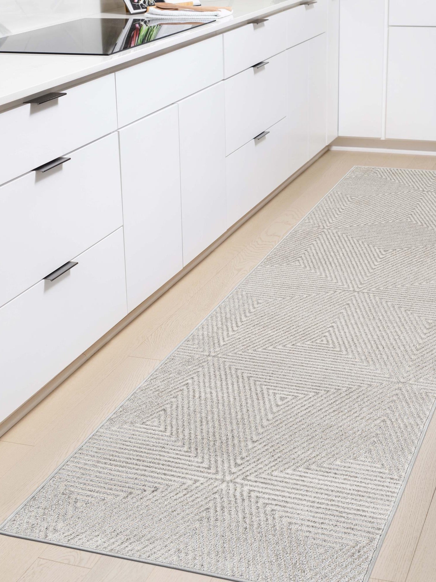 Gray 2' x 8' Sabrina Soto Outdoor Runner Area Rug Weather Resistant for Patio, Deck, Terrace, Balcony, Porch Durable Carpet for Exterior Home Design for Sale at Rug Engine
