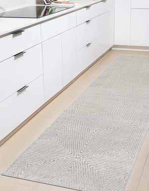 Gray 2' x 8' Sabrina Soto Outdoor Runner Area Rug Weather Resistant for Patio, Deck, Terrace, Balcony, Porch Durable Carpet for Exterior Home Design for Sale at Rug Engine