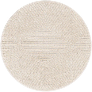 Beige 3' 1 x 3' 1 Sabrina Soto Outdoor Round Area Rug Weather Resistant for Patio, Deck, Terrace, Balcony, Porch Durable Carpet for Exterior Home Design for Sale at Rug Engine