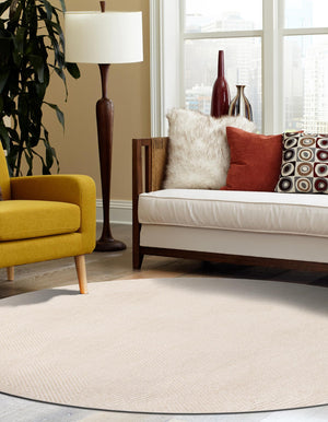 Beige 3' 1 x 3' 1 Sabrina Soto Outdoor Round Area Rug Weather Resistant for Patio, Deck, Terrace, Balcony, Porch Durable Carpet for Exterior Home Design for Sale at Rug Engine