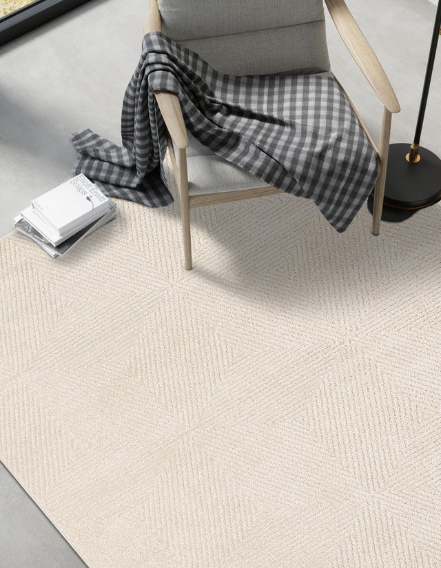 Beige 4' 1 x 6' 1 Sabrina Soto Outdoor Rectangle Area Rug Weather Resistant for Patio, Deck, Terrace, Balcony, Porch Durable Carpet for Exterior Home Design for Sale at Rug Engine